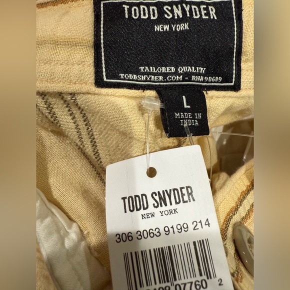 Todd Snyder Relaxed Brown Stripe Lesiure Pant 100% Cotton NWT Size XXL size L - Picture 7 of 7